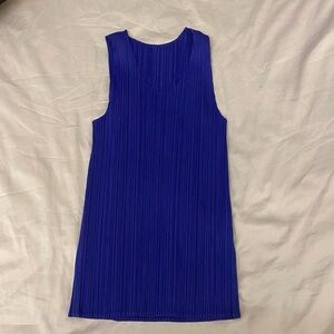 Issey Miyake Vibrant Blue Tank Top